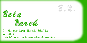 bela marek business card